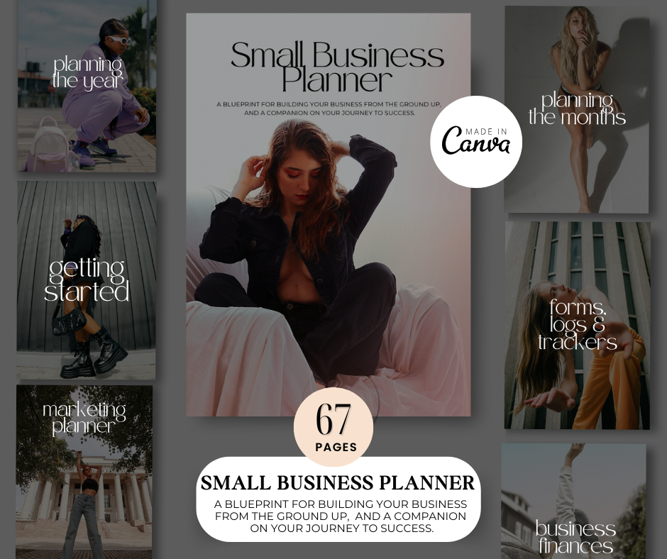 Small Business Blueprint Planner by Compass Point Digital, a comprehensive digital planner tailored for small business owners, offering tools and templates to organize goals, track progress, and plan strategies for business growth and success.