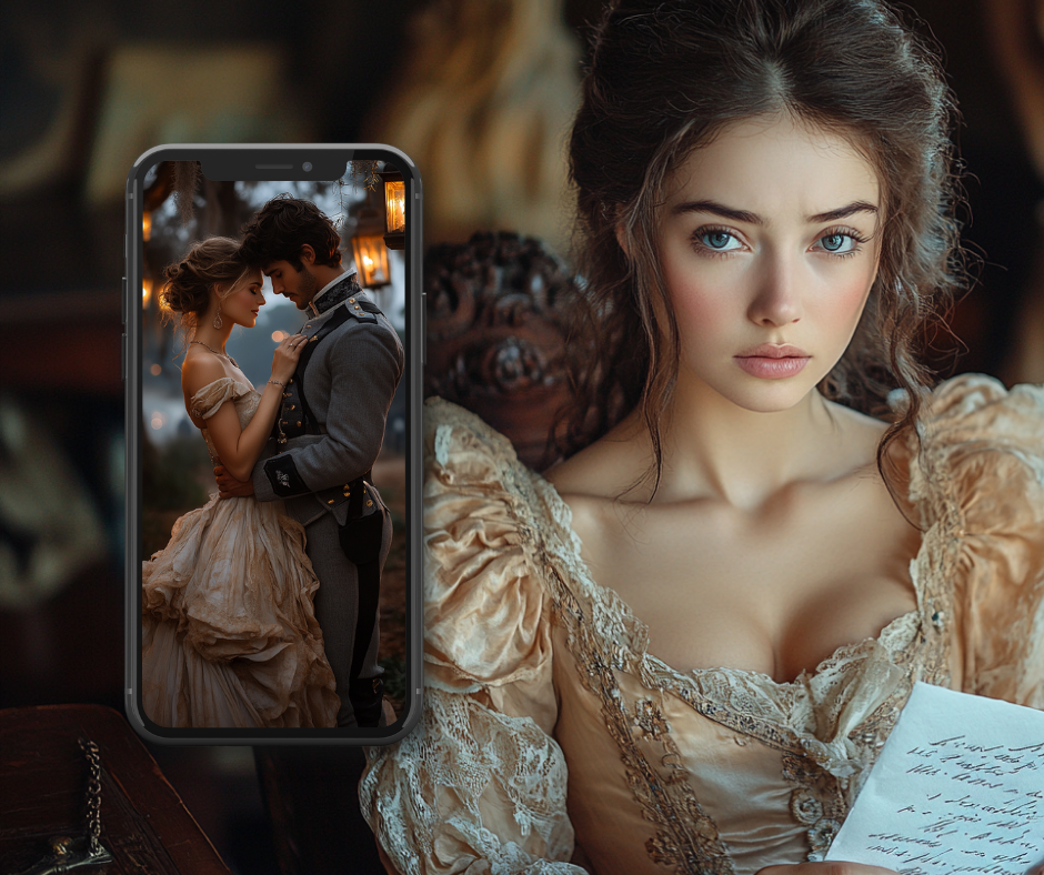Premium AI-generated image collection featuring romantic Civil War era scenes, antebellum architecture, southern landscapes, and dramatic historical moments. Includes portraits of couples in period costume, plantation mansions, and atmospheric war scenes, perfect for historical romance and southern heritage projects. Complete with full commercial rights.