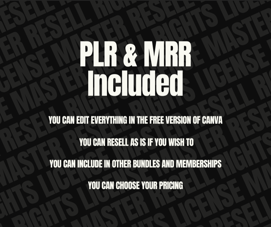 PLR & MRR Included for Digital Planner