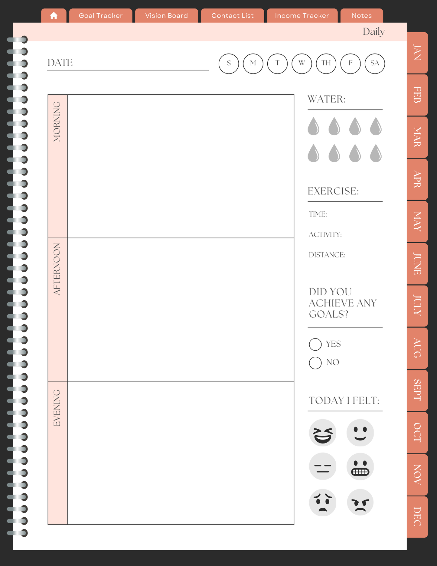 Hibiscus Floral 2025 Digital Planner
