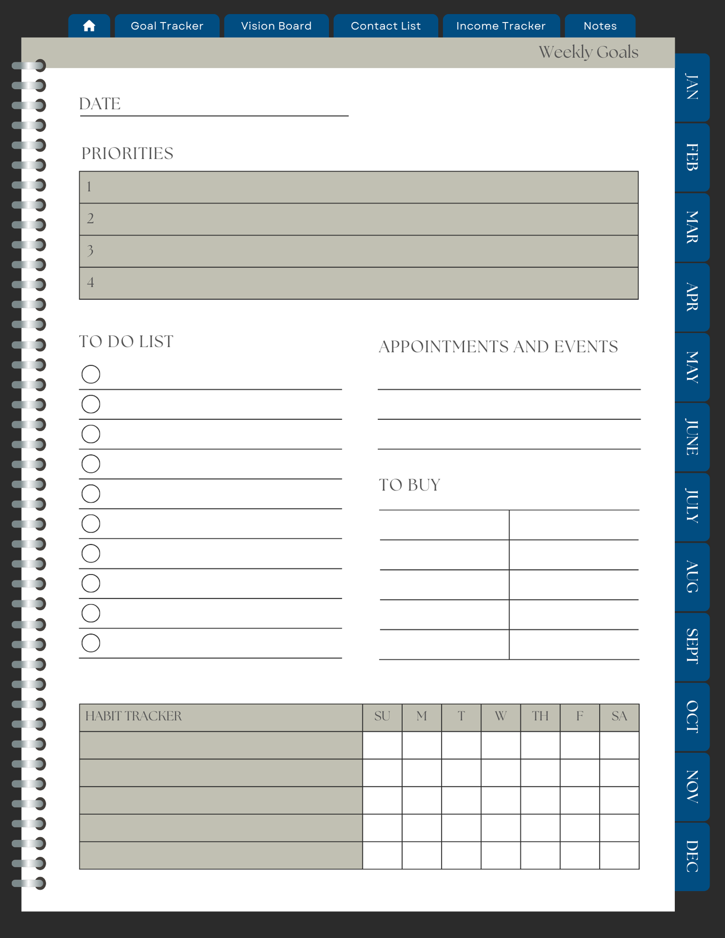 1963 Chevy Corvett Stingray (C2) 2025 Digital Planner