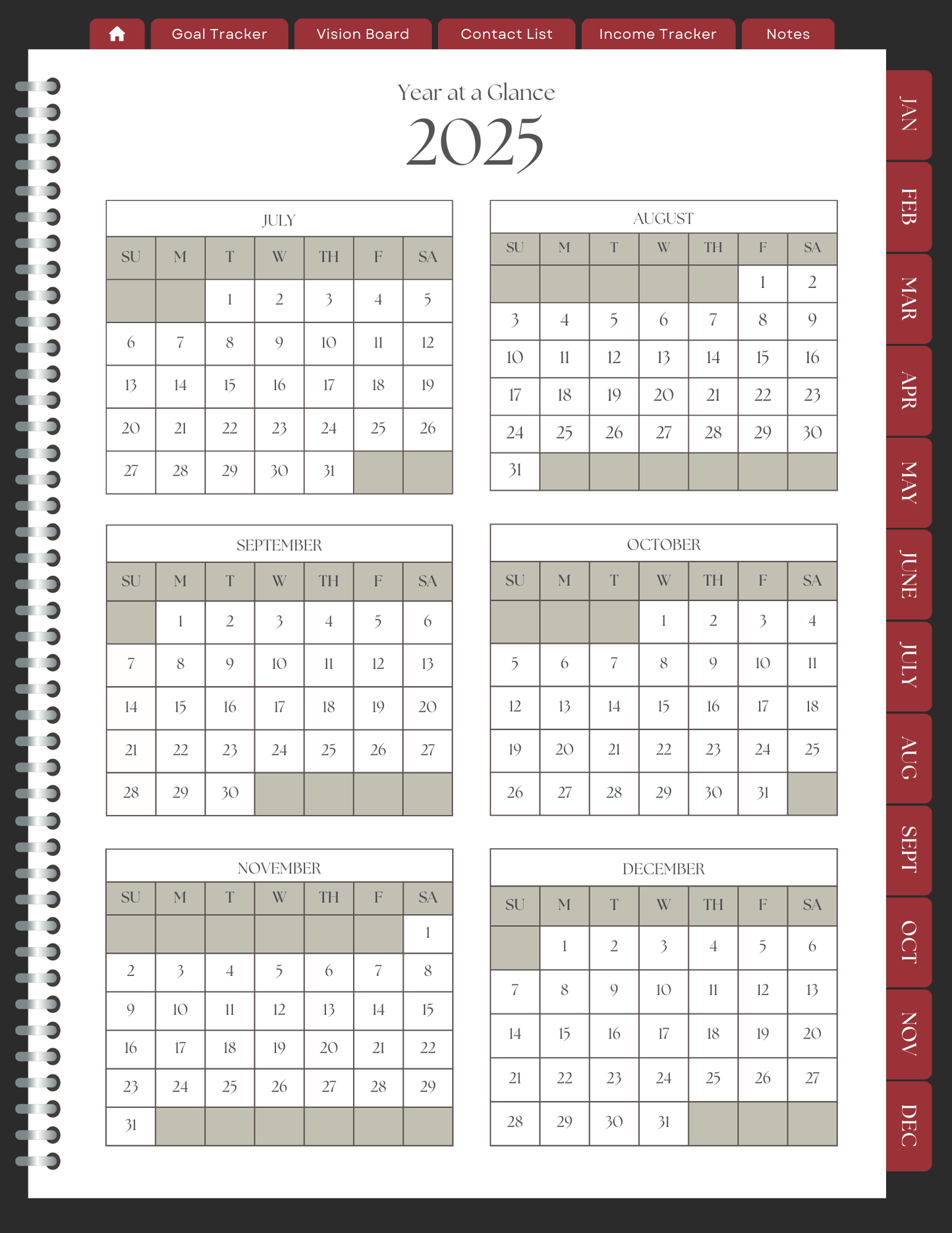 1967 Shelby GT5000 2025 Digital Planner