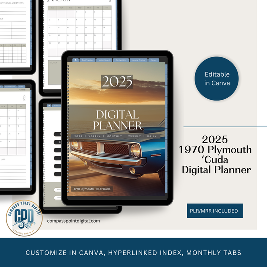 1970 Plymouth HEMI Cuda 2025 Digital Planner
